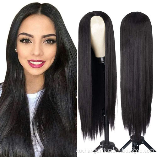 Uniky Super Natural New False of the scalp Glueless Wig Straight Bleached Knots Remy Human Hair full lace wig with baby hair
